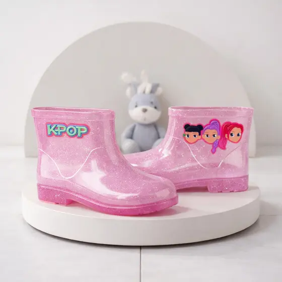 Galochas Infantil Meninas Criança Guerreiras Leves Confortável Impermeável Chuva Bota