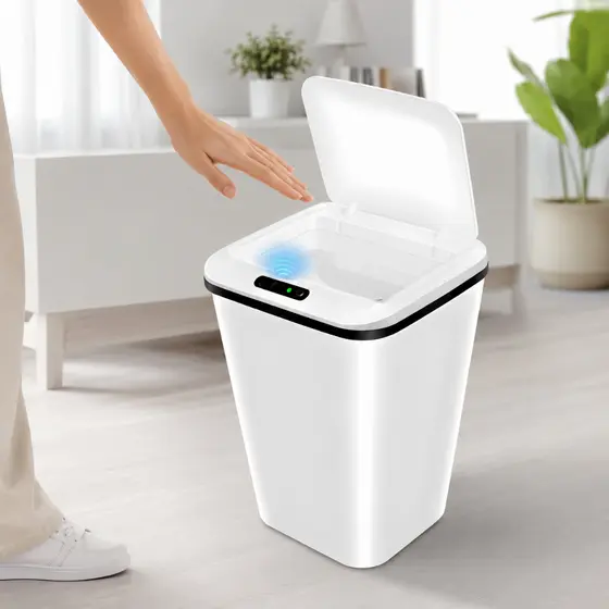 Lixeira Sensor 16L Automática Inteligente Recarregável Moderna Usb Anti Odor Cozinha Banheiro Escritório