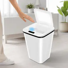 Lixeira Sensor 16L Automática Inteligente Recarregável Moderna Usb Anti Odor Cozinha Banheiro Escritório