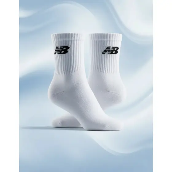 Meia New Balance Cano Longo Kit 3 Pares Unissex Original