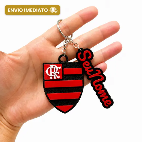 Chaveiro Time de Futebol Personalizado Com Seu Nome