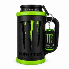 Kit Completo Suporte Porta Lata Monster Energy 473ml Tampa Chaveiro Abridor
