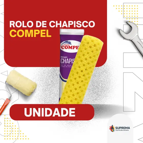 Rolo de Textura para Chapisco 23 cm Profissional – Aplicador de Massa Texturizada  Efeito Rústico – Acabamento Uniforme