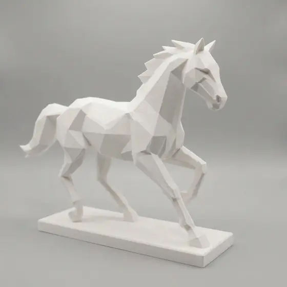 Escultura Cavalo Moderno Decorativo Estátua Cavalo Luxo para Sala, Escritório e Decoração Premium