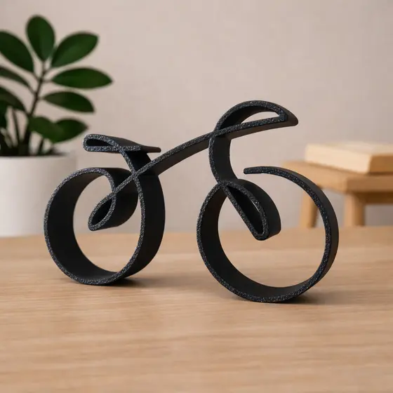 Escultura Decorativa Bicicleta Minimalista