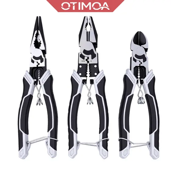 Kit 3 Alicates Multifuncional  wire Stripper Profissional para Eletricista Universal Crimpagem Corte