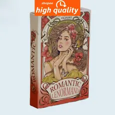 9*6cm Romantic Lenormand Oracle Floral Motifs of The Art Nouveau Style 37 Pcs Cards (with 1 Special Card) AD125