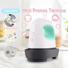 Mini Prensa Térmica Portátil Simples Máquina De Engomar Para Sacos De Roupas DIY Para Impressão De Camisetas Verde