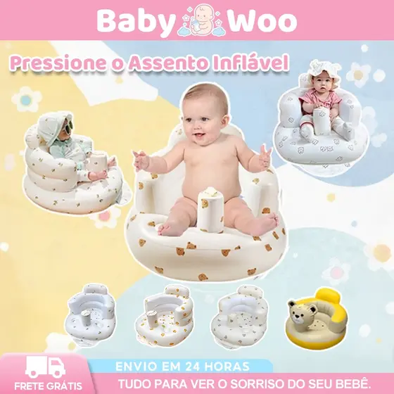 Pressione o Assento Inflável Assento de Banheira para Bebêpara Banho Seguro e Confortável