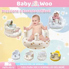 Pressione o Assento Inflável Assento de Banheira para Bebêpara Banho Seguro e Confortável