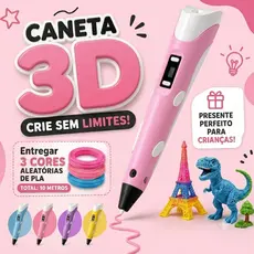 3D Caneta De Impressão Mágica Grátis 10M DIY PLA Filamento Tela Desenho Brinquedo Presente De Aniversário Criança