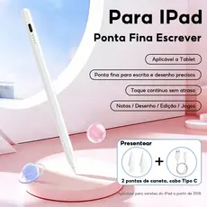 Caneta Stylus Touch para iPad Alta Precisão Ponta Fina Escrever Rejeição de Palma e Inclinação