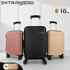 Mala de Viagem Até 10kg Bordo Rígida ABS Rodas 360° Removíveis Cadeado TSA