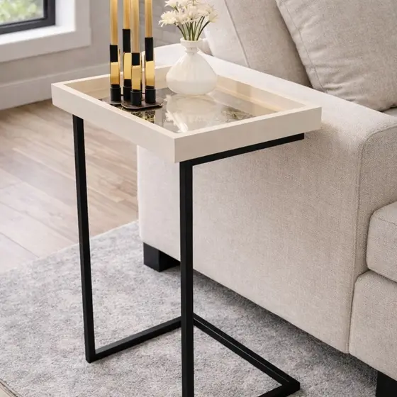 Mesa Apoio Lateral Luxo Canto Sofá Espelho Quarto Sala Cozinha Cama 4774