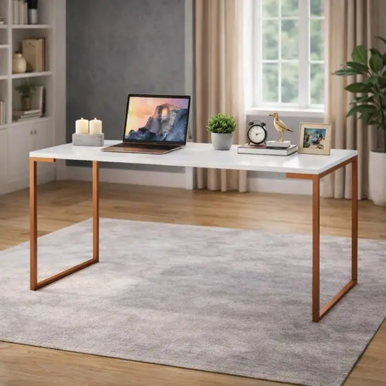 Mesa Escrivaninha 90cm Mesa Computador Cantinho Café Quarto Escritório Gamer Elegante Tampo