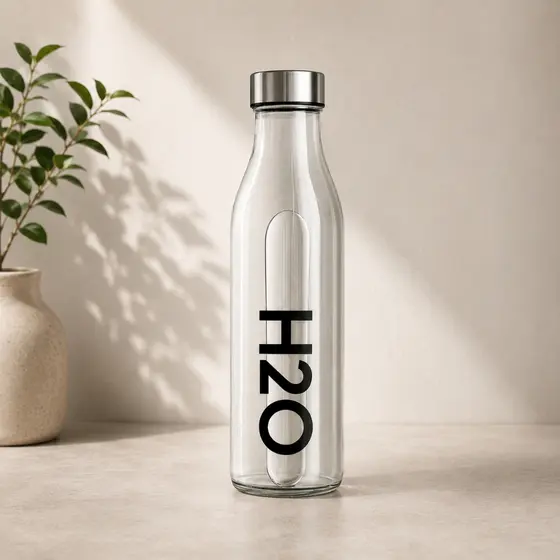 GARRAFA VIDRO 750ML H2O
