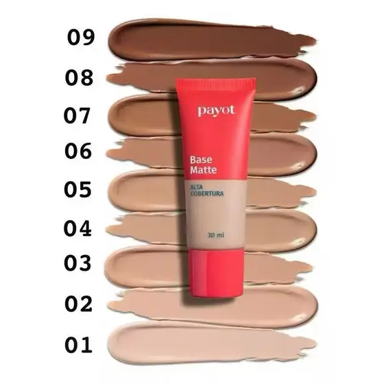Base Matte Payot Alta Cobertura 30ml Cherrie Nova Boca Rosa