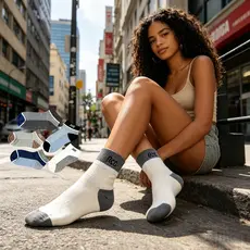Meias de Algodão Unissex 5-10 Pares - Conforto e Durabilidade para o Dia a Dia!