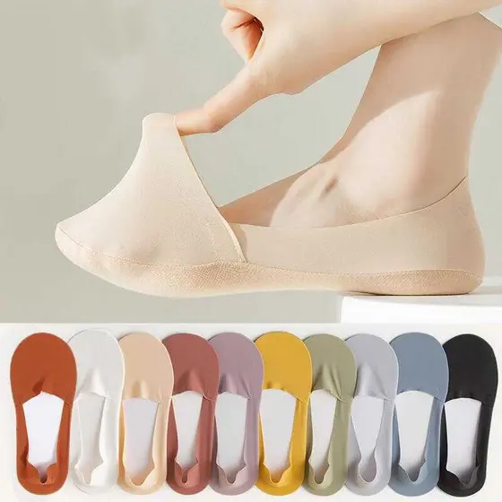 5 a 10 pares de meias náuticas femininas de algodão felpudo com alta elasticidade.