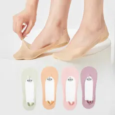 Conjunto de 5 pares de meias de verão listradas em algodão, ultrafinas, respiráveis ​​e invisíveis, com design antiderra