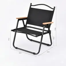 Cadeira Dobrável Reforçado Tecido Luxo Camping Pesca - PRETO022/MCC-P007