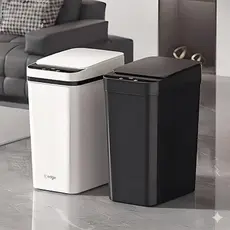 Lixeira Com Sensor Automática Inteligente 13L em Toque Cesto Lixo Abre Fácil Para Escritório Banheiro Quarto - ST-983