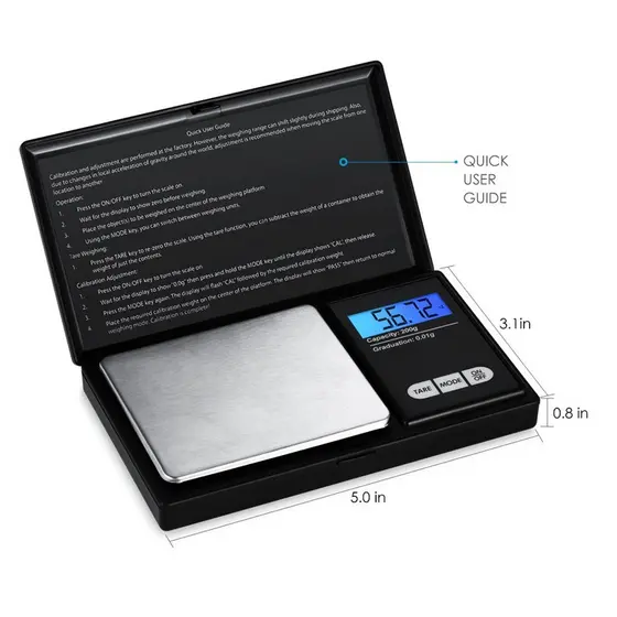 Mini Balança Digital Com Alta Precisão 0,01g-500g - MH-505