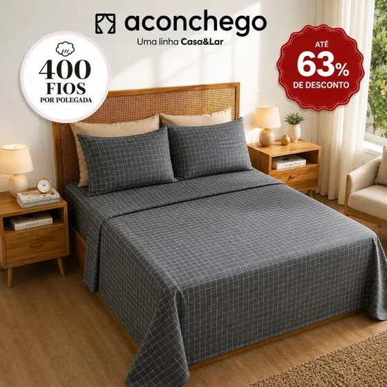 Jogo de Cama 500 Fios Kit Lencol Toque de Algodão Lençol Toque de Seda Casal Queen King