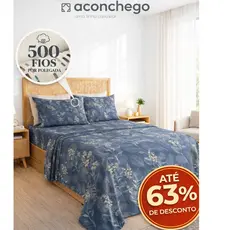 Kit Lençol 3 peças 500 Fios Casal Queen King Solteiro Toque de Algodão Penteado 2 Porta Travesseiro
