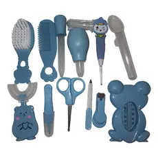 Kit Bebê Higiene Escova, Termômetro Banheira, Tesoura, 13pçs