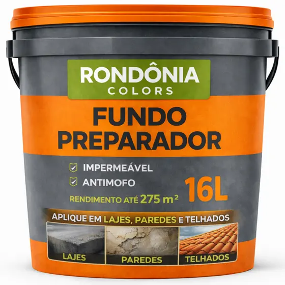 Fundo Preparador Paredes Base Água 16/3,6L Incolor Paredes Externas Internas Anti Mofo Protege Casa