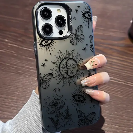 Impressão HD Duradoura Não Desbota Capinha Para iPhone 7 8 14 15 16 Plus XS X XR 11 12 13 17 Pro Max SE Normal Sol