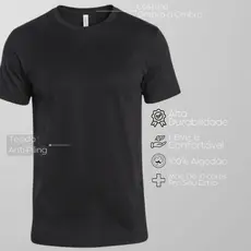 Camiseta Masculina Lisa 100% Algodão Leve Casual Moderna Dia a Dia Básica Reforço Ombro a Ombro