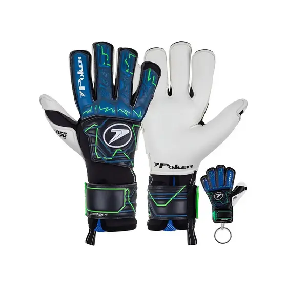 Luva De Goleiro Profissional Poker Champion 9 Campo + Brinde