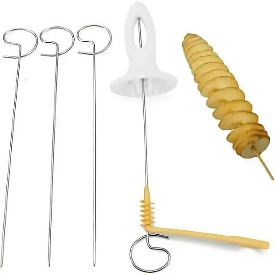 Cortador Espiral de Batatas Em Aço Inoxidável