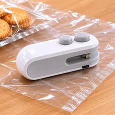 Mini Máquina Seladora 2 em 1 Portátil Embalagem Saco Plástico Carregamento Usb Para Alimentos