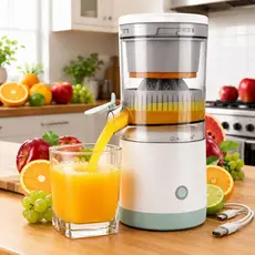 Espremedor Extrator De Sucos Laranja Limão Frutas Copo Elétrico Espremedor