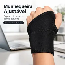 Munhequeira Ajustável Bilateral para Tendinite, Suporte de Pulso para Dor e Compatível com Ambas as Mãos