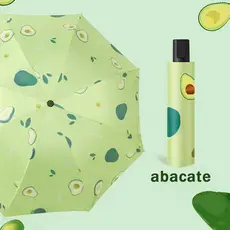 Guarda-Chuva Dobrável Estampa Frutas, Proteção UV, Leve e Compacto – Ideal para Sol e Chuva no Dia a Dia