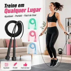 Corda de Pular Profissional Ajustável PVC 280cm Leve Anti-Deslizante para Fitness e CrossFit em Casa