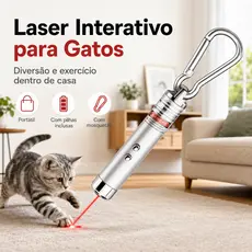 Caneta Laser 3 em 1 Multifuncional | Lanterna, Luz Negra e Testador | Brinquedo Pet para Gatos e Cães