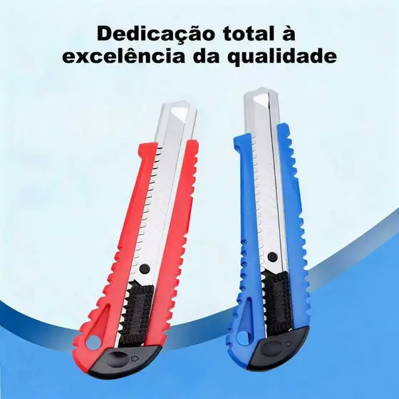 Estilete Multiuso Profissional - Equipado com Trava de Segurança Anti-Deslizante