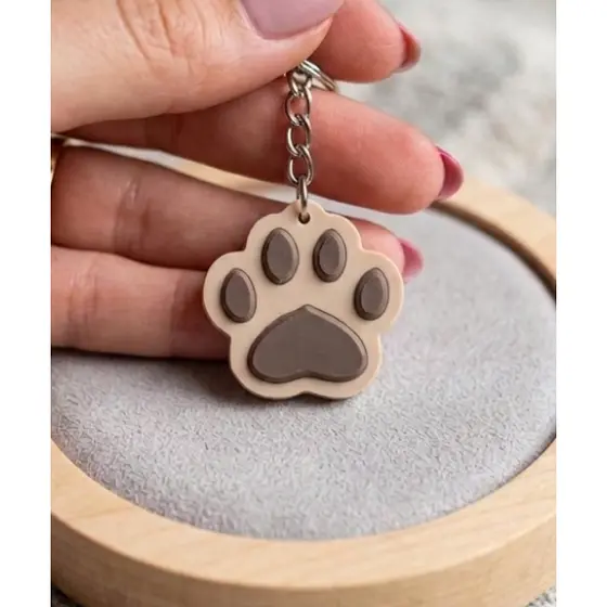 Kit Chaveiro Patinha Pet Premium Relevo 3D - Brindes Criativos