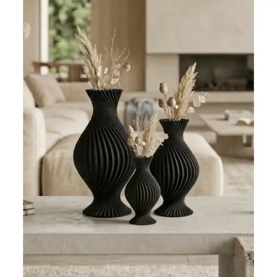 Kit Vasos Decorativos Modernos Design Contemporâneo Flow