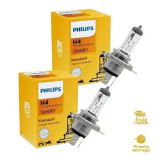 Par de Lâmpadas H7 Philips 12972C1 Standard 12v 55w Px26d Cor Amarela Comum Carro Moto