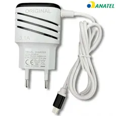 carregadores 5v tipo c com 2 usb com cabo