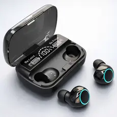 Fone Bluetooth M10 Sem Fio com Case | Som Estéreo e Display LED