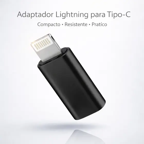 Adaptador USB-C para Lightning iPhone e iPad | Ideal para Fone e Microfone | Cores Sortidas | ADP-7515