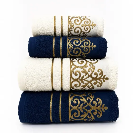 Jogos de Toalhas  Banho e Rosto Algodão 4 Peças Premium 1,45m X 75cm - 100% Algodão Alta Absorção