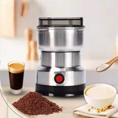 moedor multifuncional de café grão sementes e especiarias elétrico inox portátil 110v/220v com 4 lâminas cafeteiras
